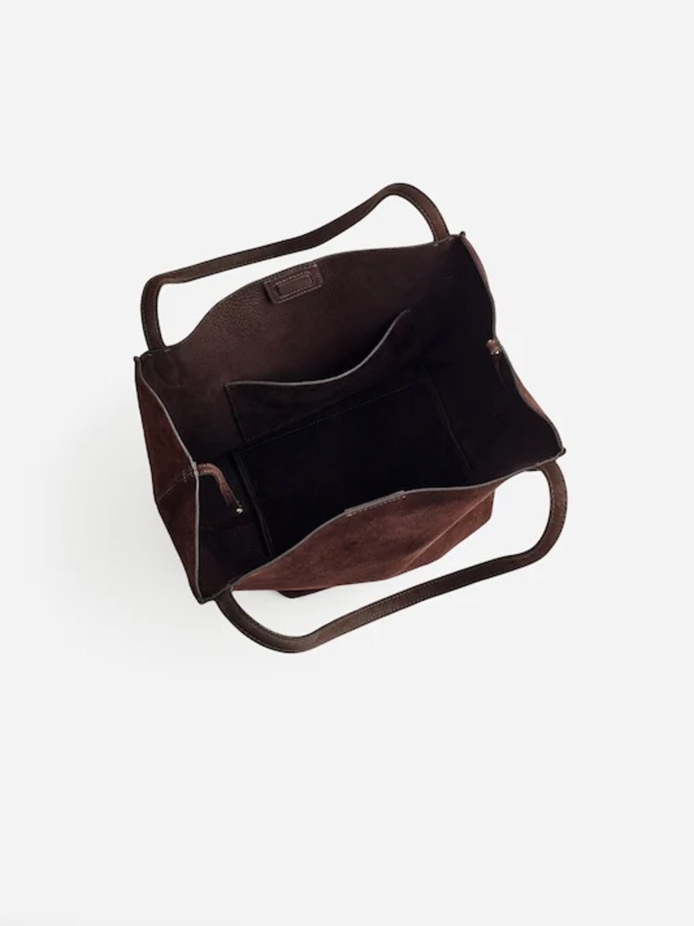 Madewell Dark Brown Suede Shopper Tote - Picture 2 of 8
